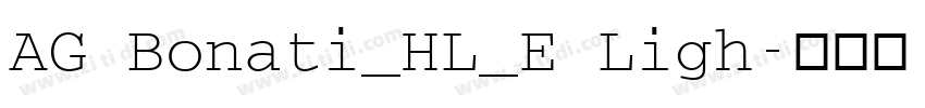 AG Bonati_HL_E Ligh字体转换